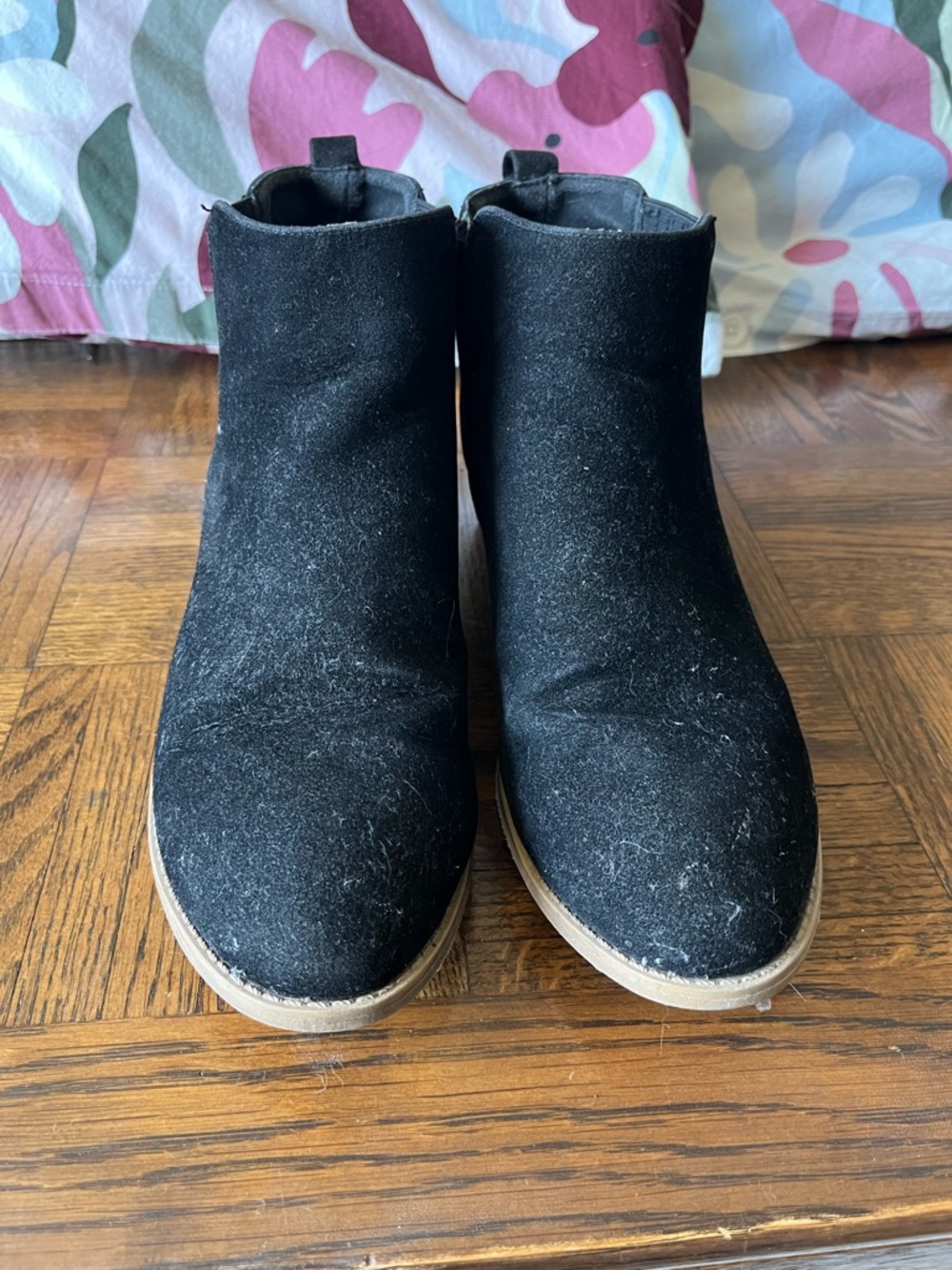 DSW Black Suede Ankle Boots